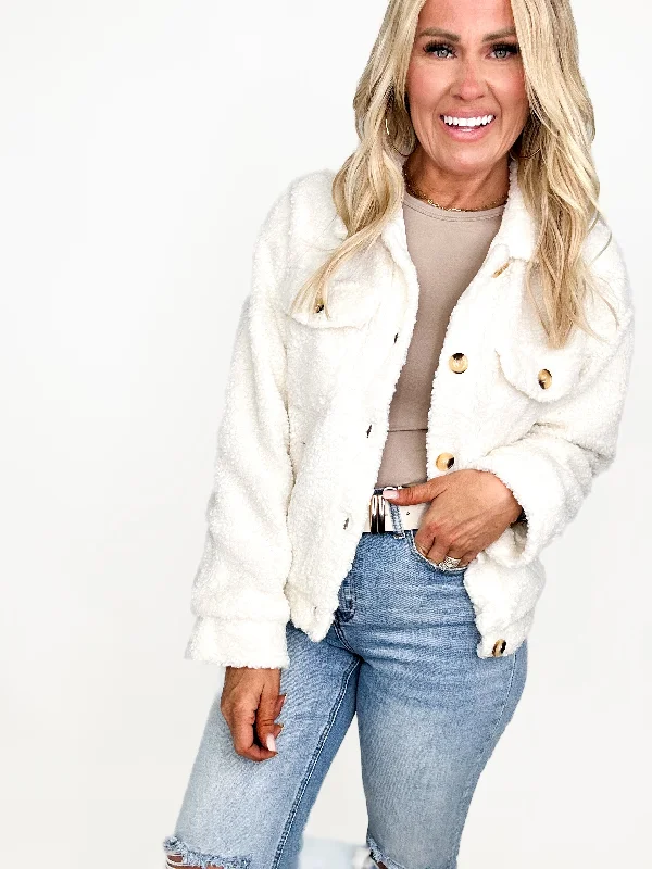 Cream Sherpa Haven Jacket