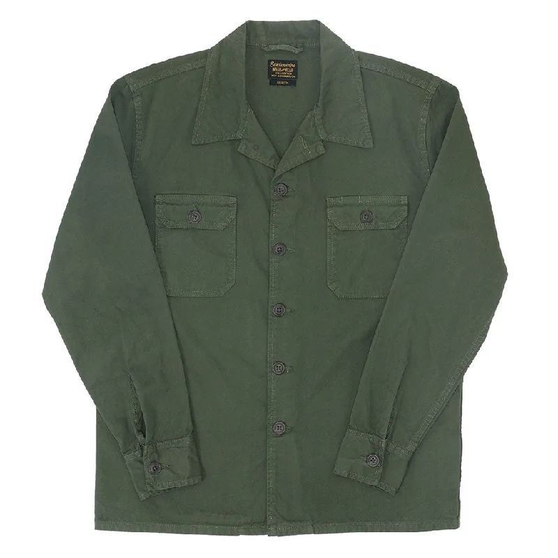 2 Pockets 100% Cotton Lucca Jacket - OLD OLIVE