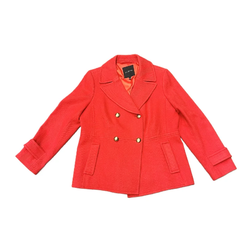 Coat Peacoat By Talbots In Red, Size: L