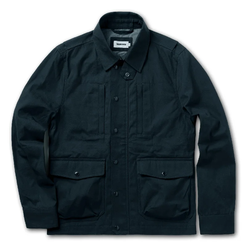 The Pathfinder Jacket in Navy Dry Wax