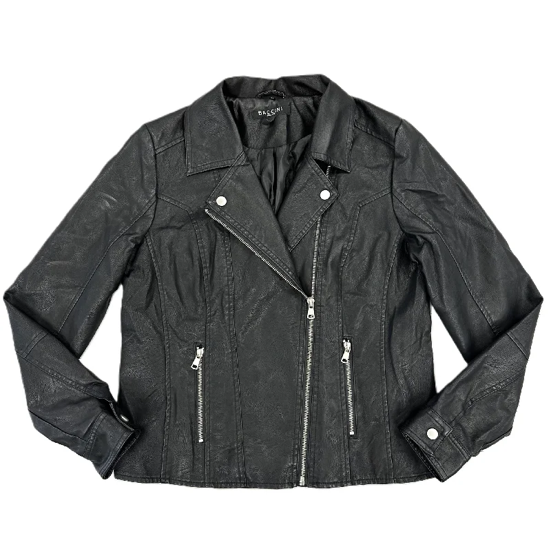 Jacket Moto By Baccini In Black, Size: M