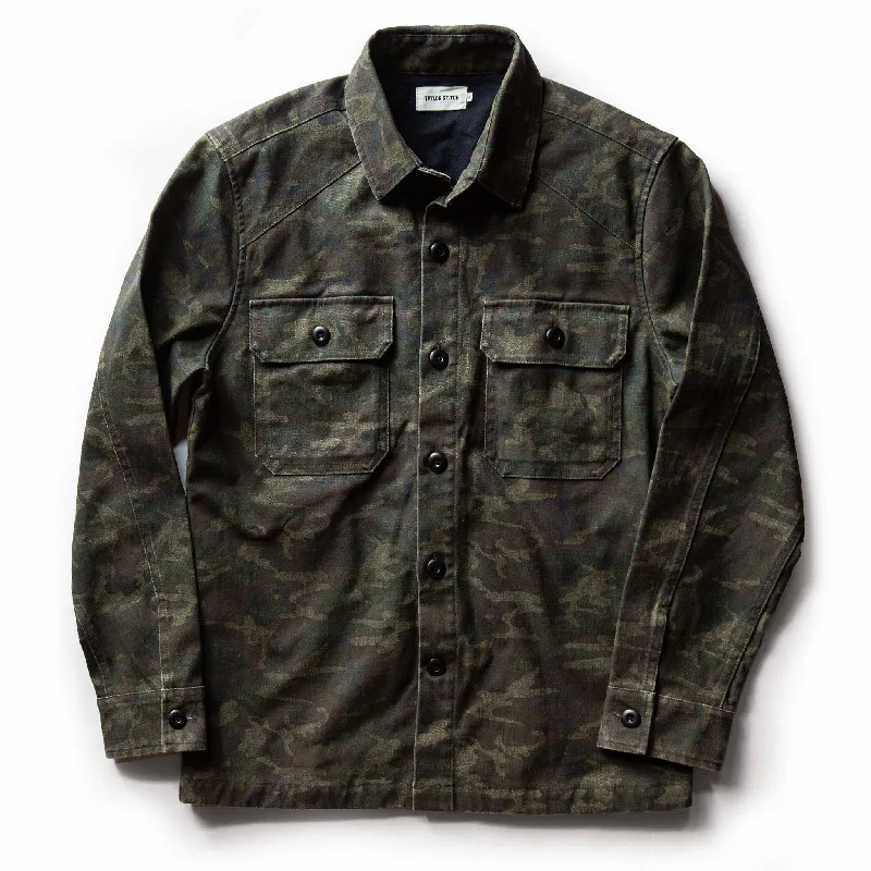 The Lined Shop Shirt in Woodland Camo Boss Duck