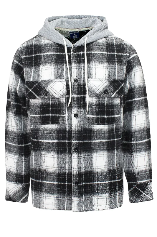 Men's Essential Hooded Flannel Overshirt