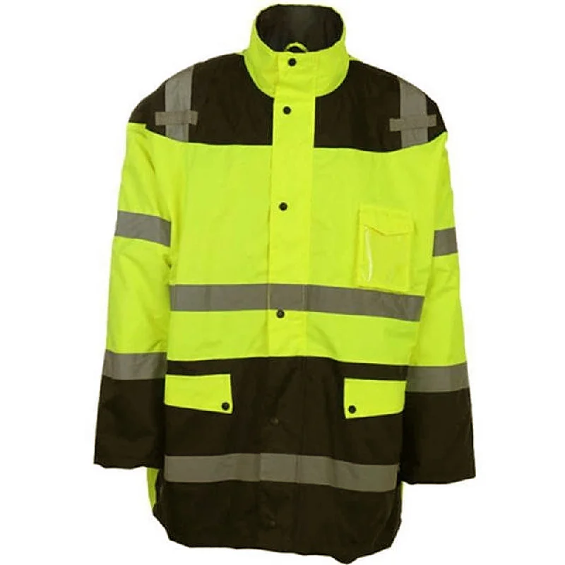 High Vis Class 3 Waterproof Fleece-Lined Parka Jacket 8501