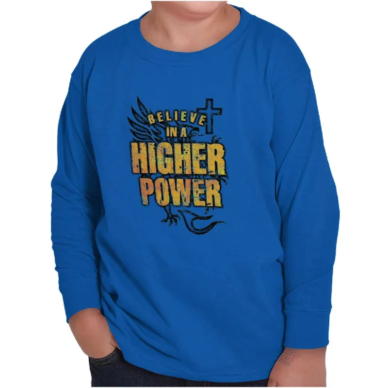 Believe In A Higher Power Youth Long Sleeve T-Shirt