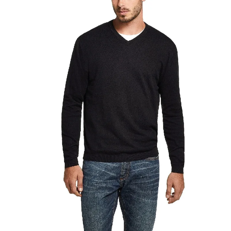 Alfani Men's Regular Fit Cotton Blend Light Sweater Black Size XLarge