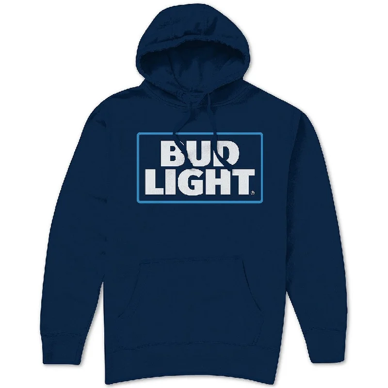 Bud Light Logo Men's Hoodie Navy Size Extra Large