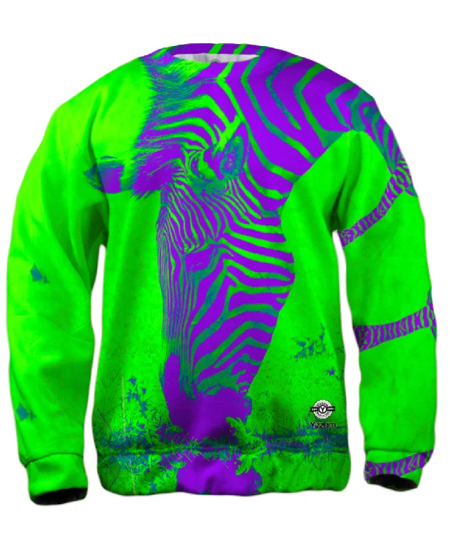 Neon Purple Green Zebra