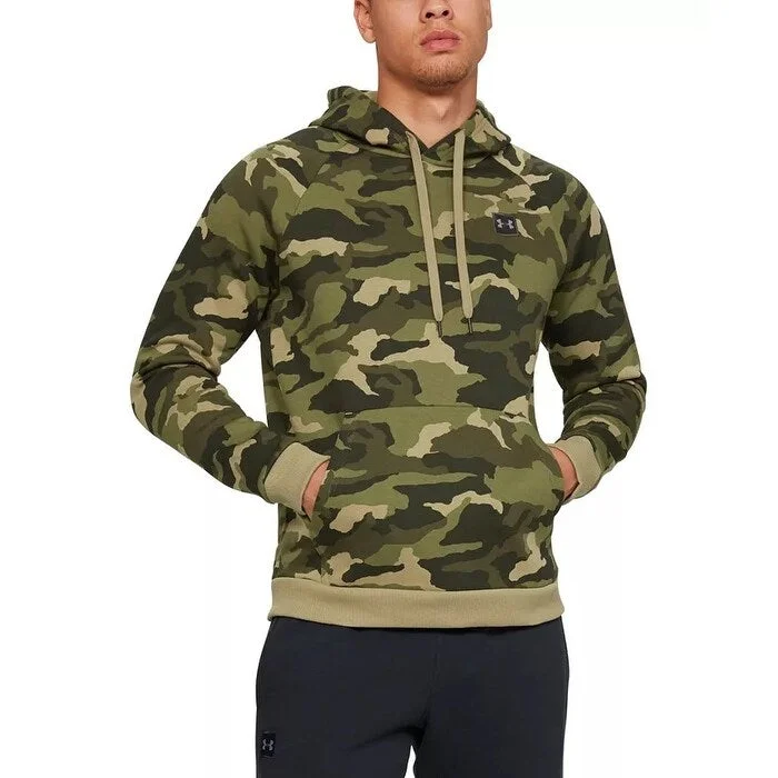 Under Armour Men's Rival Fleece Camo Hoodie Green Size Small