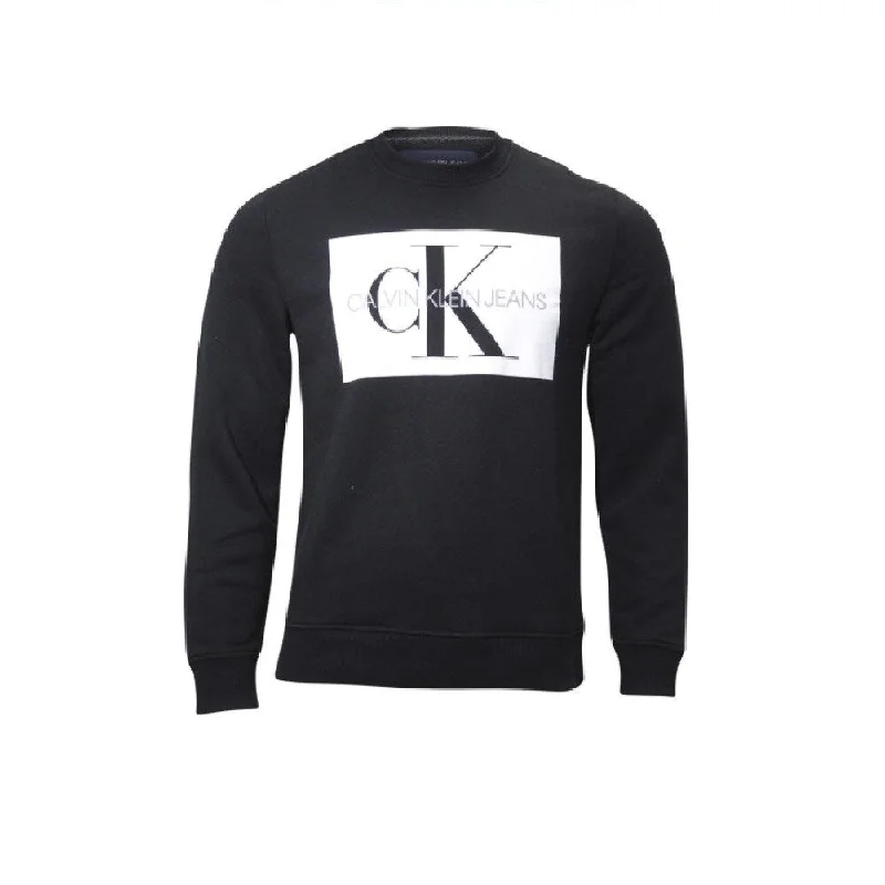 Calvin Klein Jeans Men's Monogram Sweatshirt Charcoal Size XX-Large