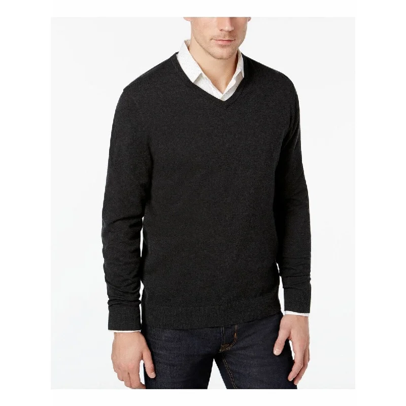 Alfani Mens Knit Pullover Sweater Black Size Small - S