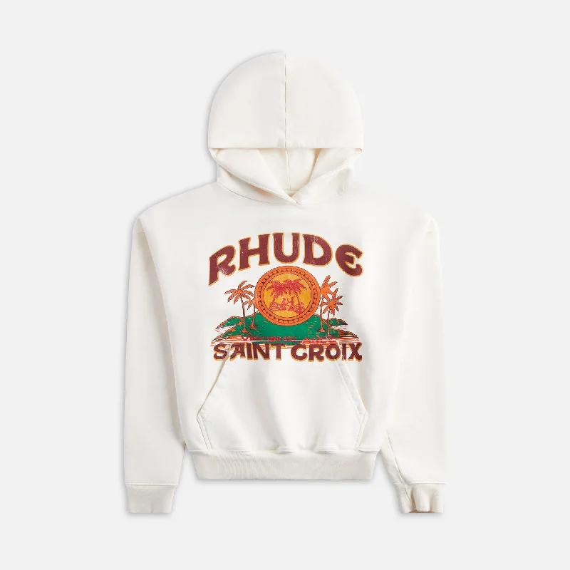 Rhude St. Croix Hoodie Vintage - White