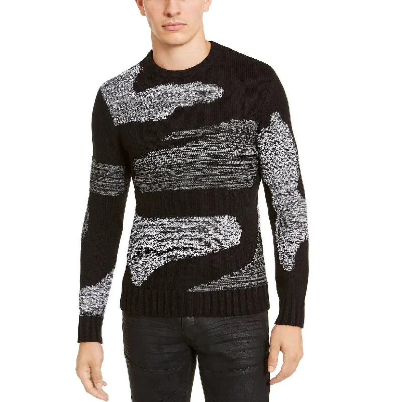 Chic Comfort INC International Concepts Men's Allan Patterned Sweater Black Size Small