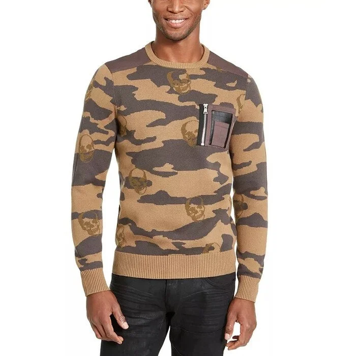 INC International Concepts Men's Alissa Camo Sweater Beige Size Large