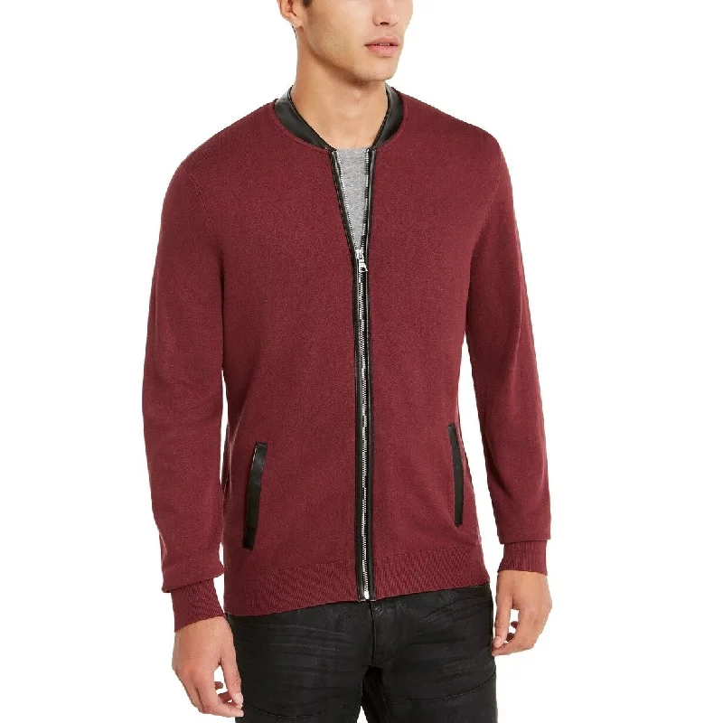 Smart Casuals INC International Concepts Men's Zip Front Cardigan Brown Size Small