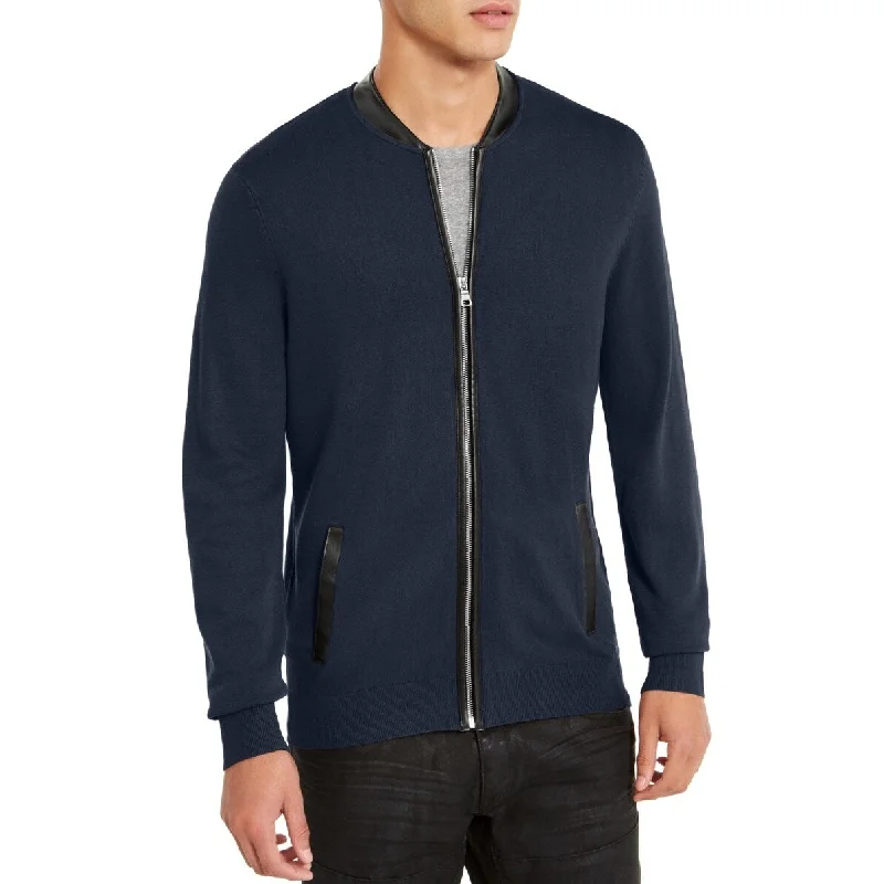 Layered Comfort INC International Concepts Men's Zip Front Cardigan Blue Size Small