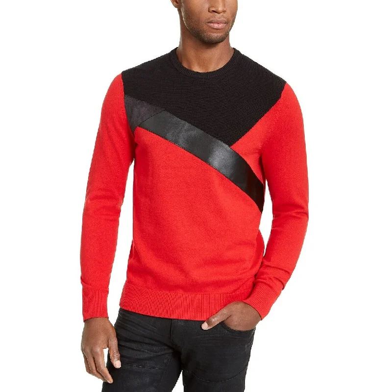 INC International Concepts Men's Colorblocked Sweater Red Size XL