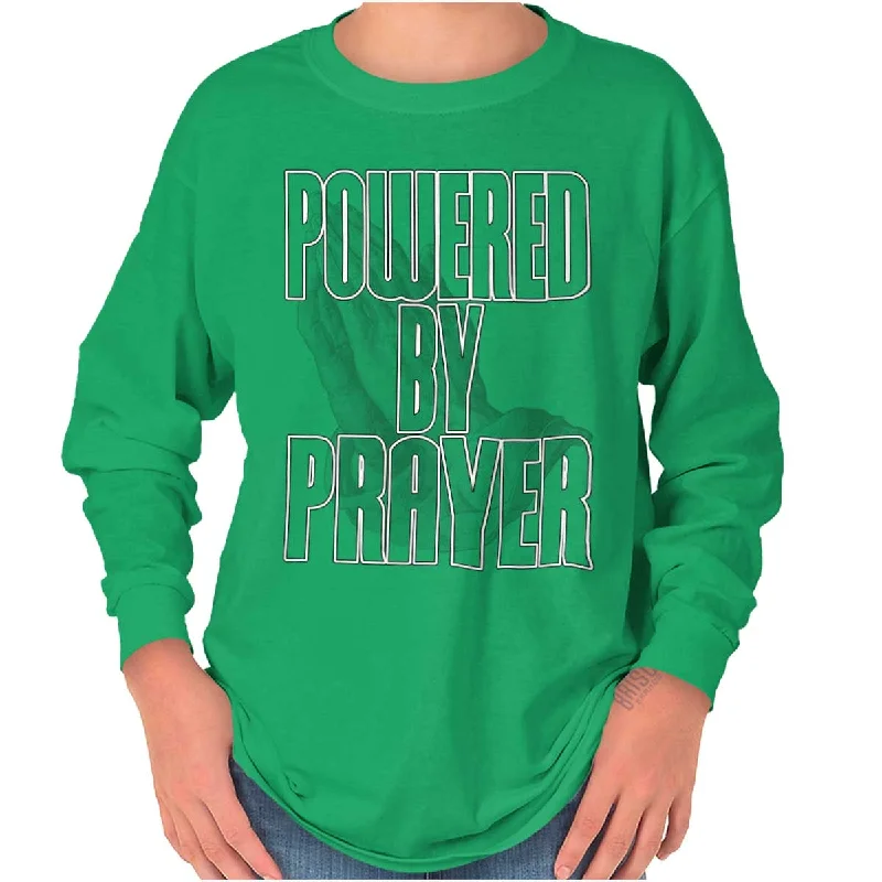 Powered by Prayer Youth Long Sleeve T-Shirt