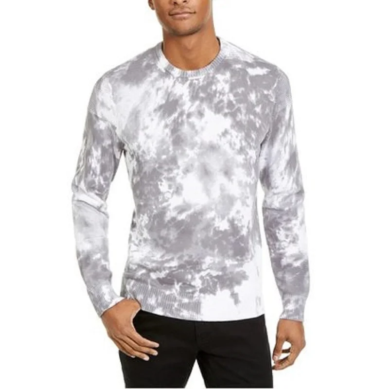 INC Men's Gnover Tie Dye Sweater White Size Extra Small