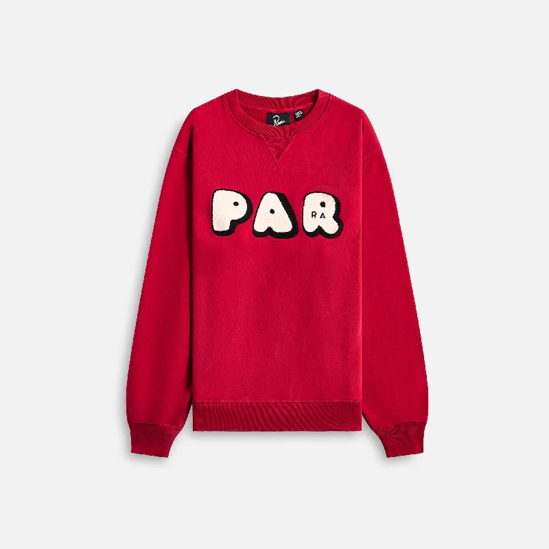 by Parra Rounded Par Crew Neck Sweatshirt - Ruby Red