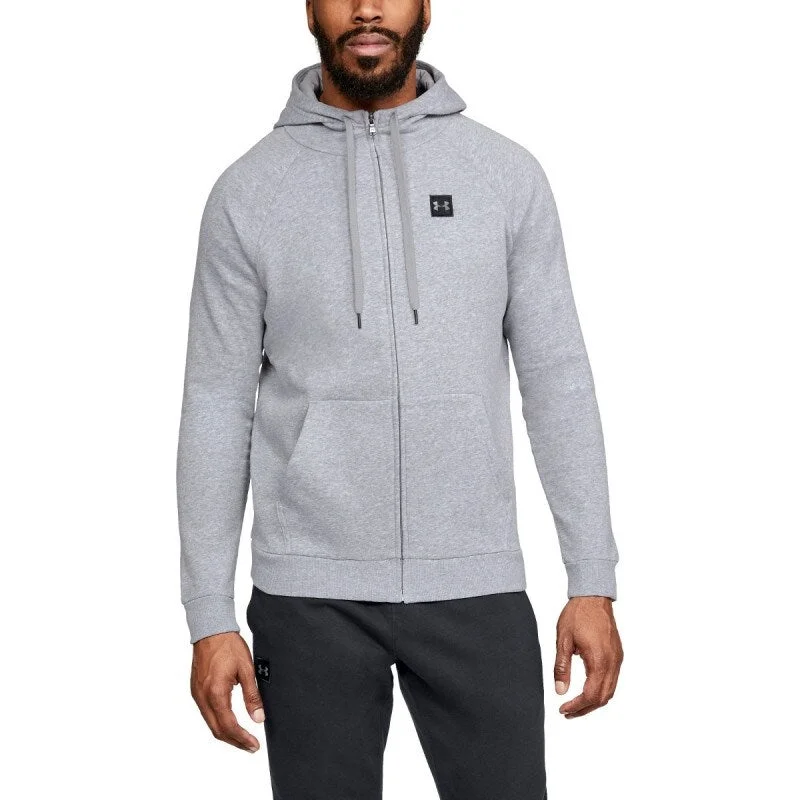 Under Armour Men's Rival Fleece Full Zip Hoodie Med Gray Size Large