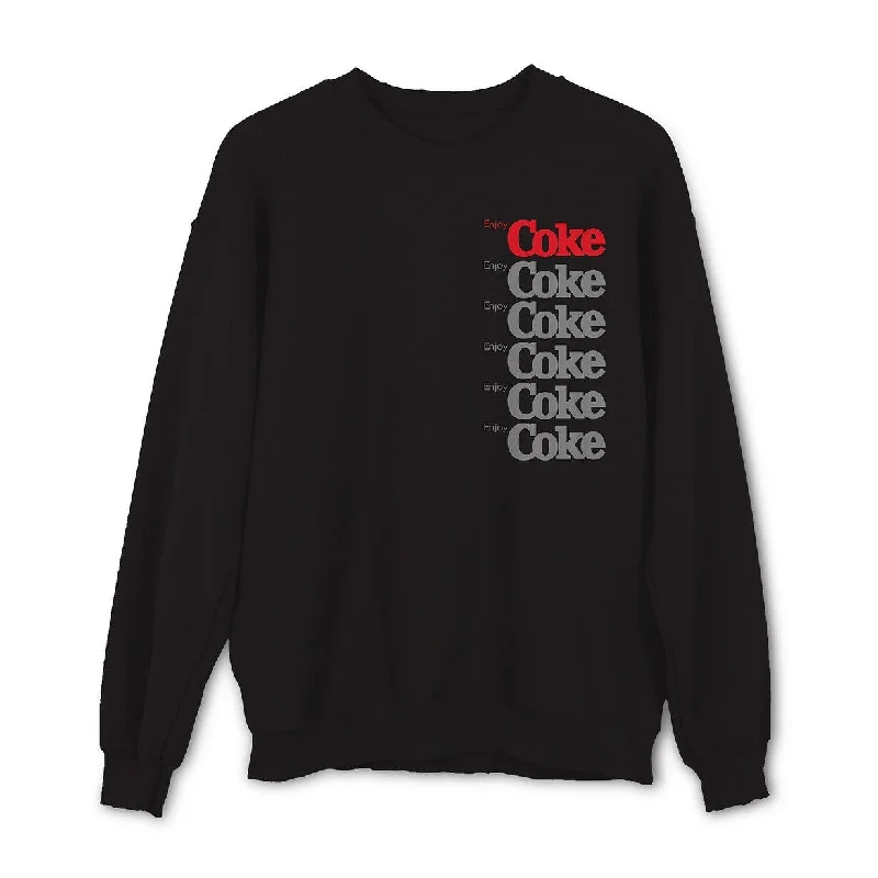 Coke Men's Graphic Sweatshirt Black Size Extra Large