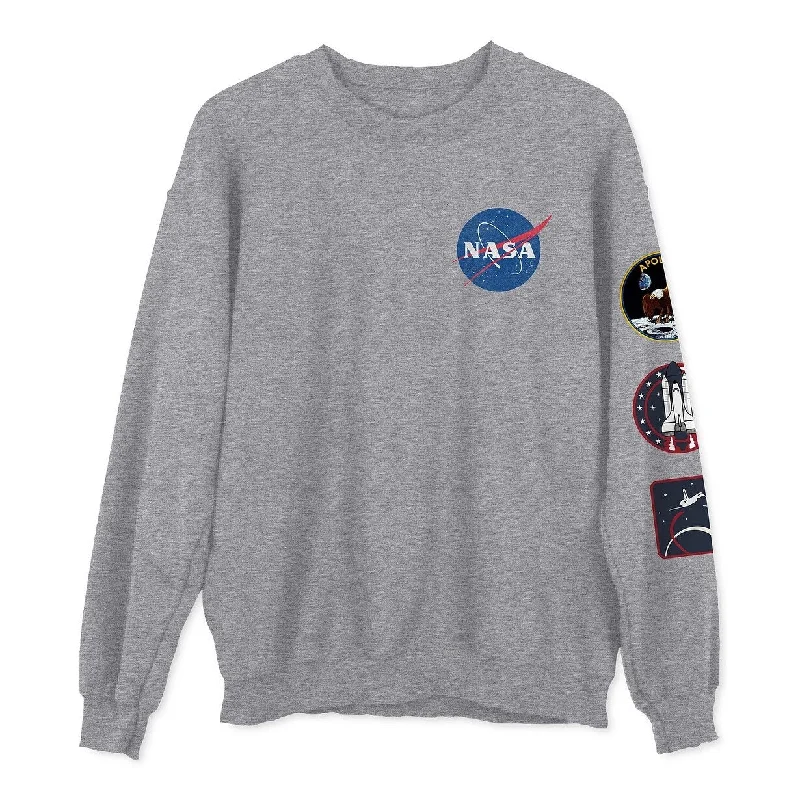 Hybrid NASA Men's Graphic Sweatshirt Gray Size XX-Large - XXL