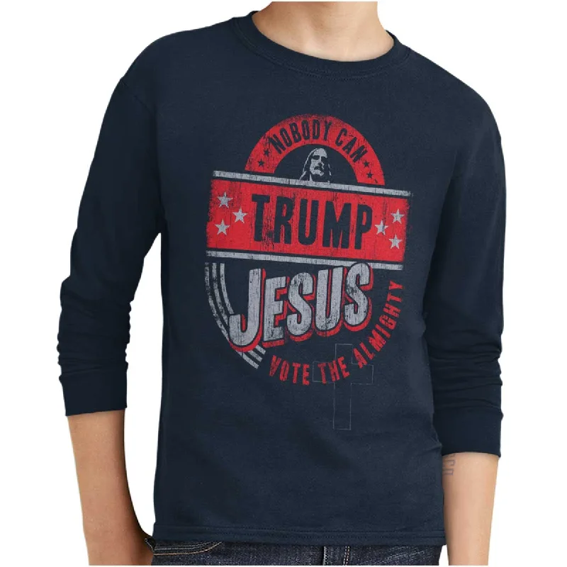 Nobody Can Trump Jesus Youth Long Sleeve T-Shirt