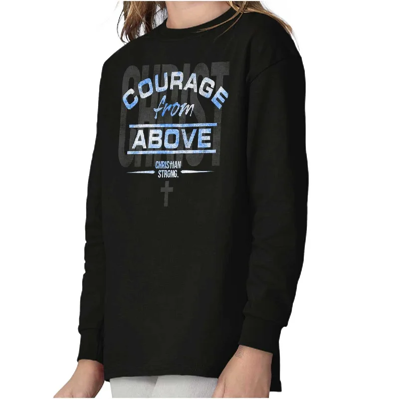 Courage From Above Youth Long Sleeve T-Shirt