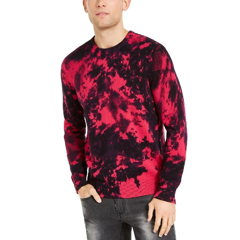 INC International Concepts Men's Gnover Tie Dye Sweater Red Size 3XL