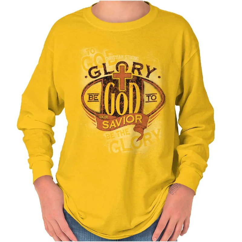 Glory God Savior Youth Long Sleeve T-Shirt