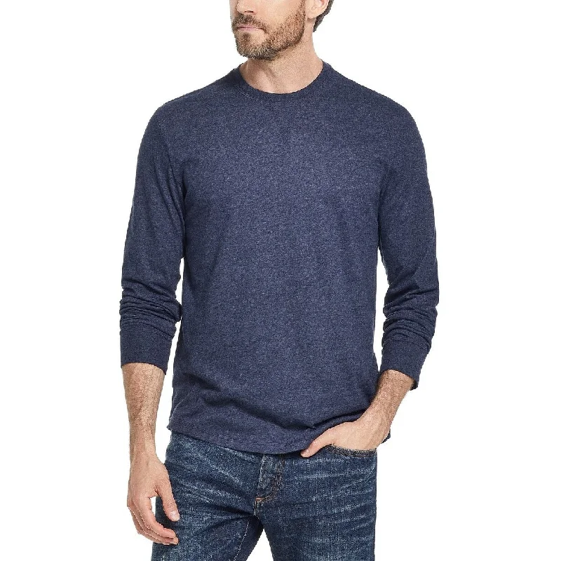 Weatherproof Vintage Men's Brushed Long-Sleeve Jersey T-Shirt Med Blue Size Extra Large - XL