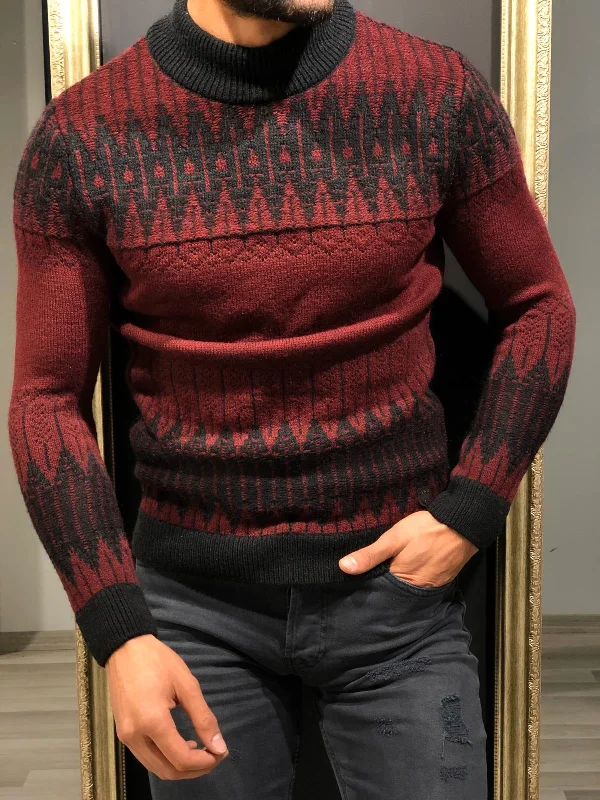 Tommy Slim-Fit Wool Half Turtleneck Knitwear Red