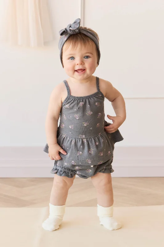 Organic Cotton Frill Bloomer - Simone Lava