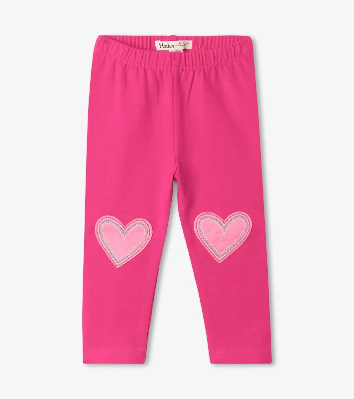 Magenta Hearts Baby Leggings | Hatley