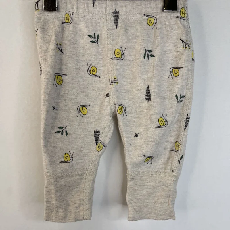 Size 0-3m (50): Hanna Andersson Creme Yellow Snails Leggings