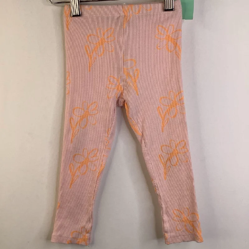 Size 2: Zara Light Pink/Orange Flowers Leggings