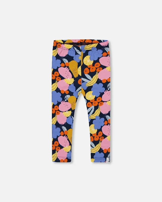 Printed Capri Leggings Multicolored