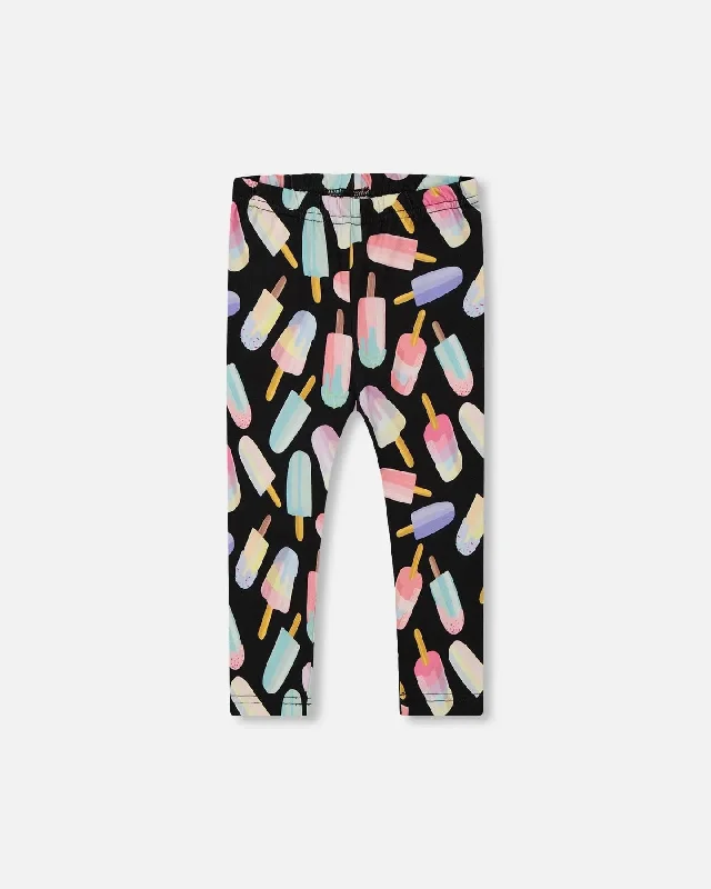 Printed Capri Leggings Ice Lollipops