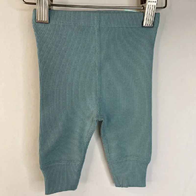 Size 0-3m (50): Hanna Andersson Light Blue Ribbed Leggings