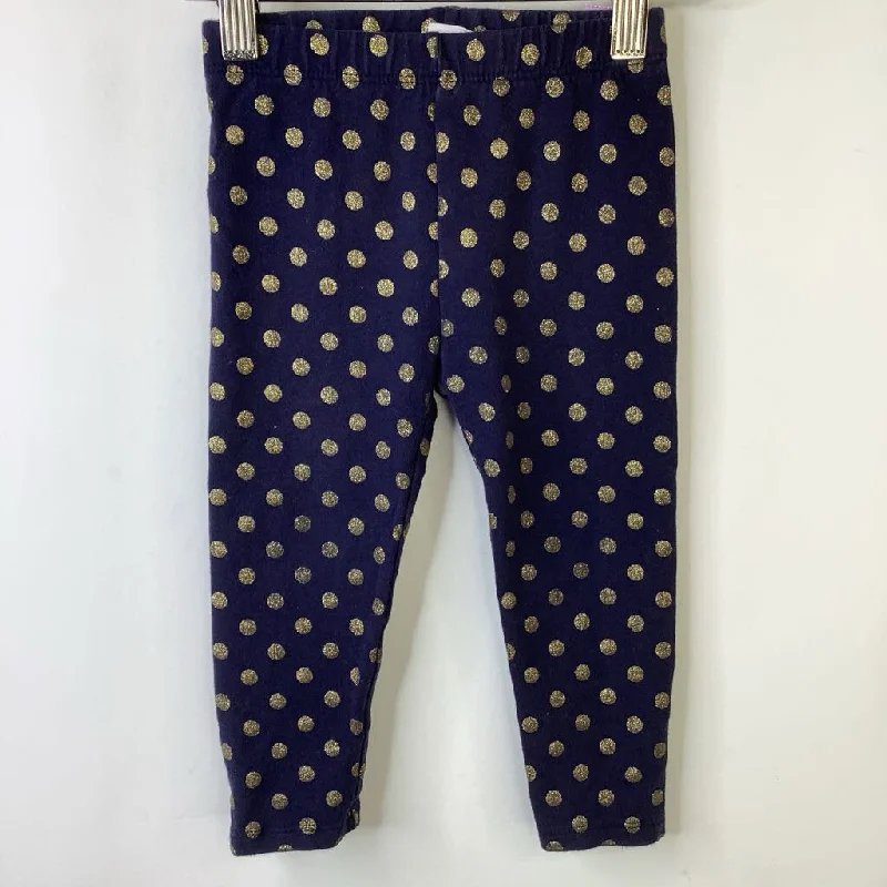 Size 2: Gap Blue/Gold Polka Dots Leggings