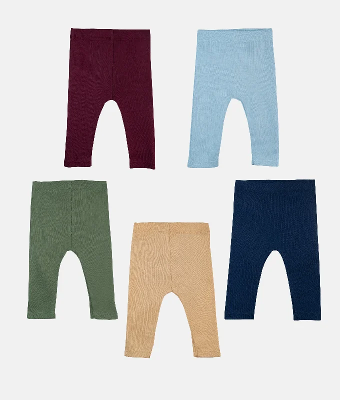 Baby Leggings 5-pack - Multicolour