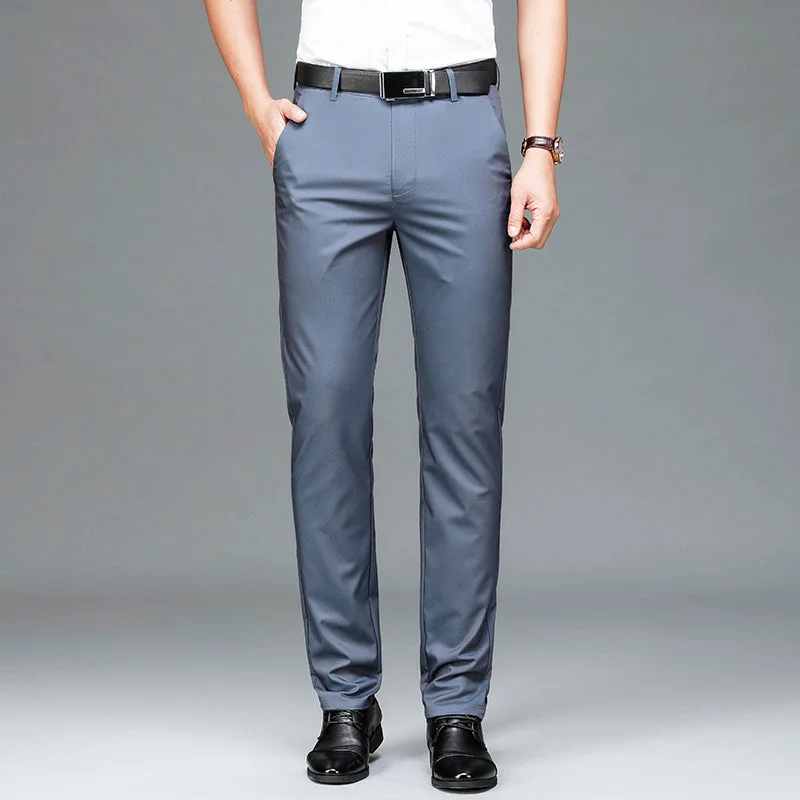 Chic Comfort Bamboo Fiber Thin Loose Business Formal Wear Trousers