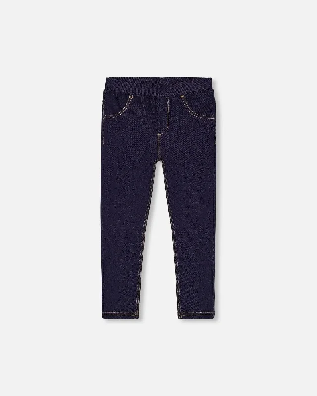 Dark Blue Denim Jeggings