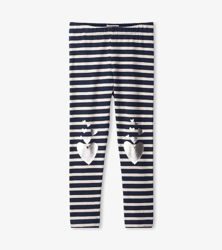 Heart Patch Striped Leggings | Hatley