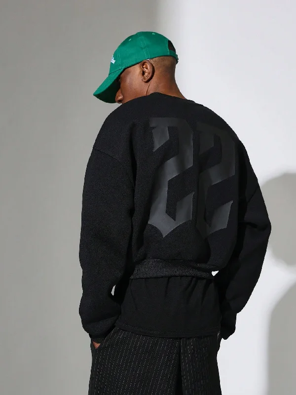 Smart Casuals Crop Fit Sweatshirt With Graphic Print