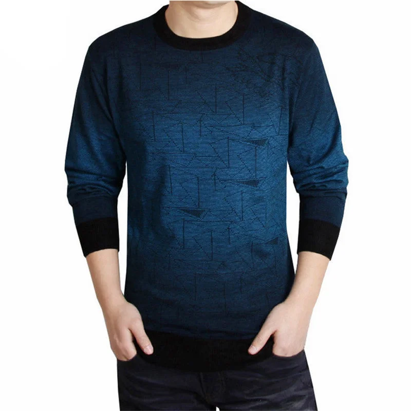 High Quality Autumn Winter Dress Knitted Sweater Men Clothing Casual Shirt Cashmere Wool Pullover O-Neck S - XXXL