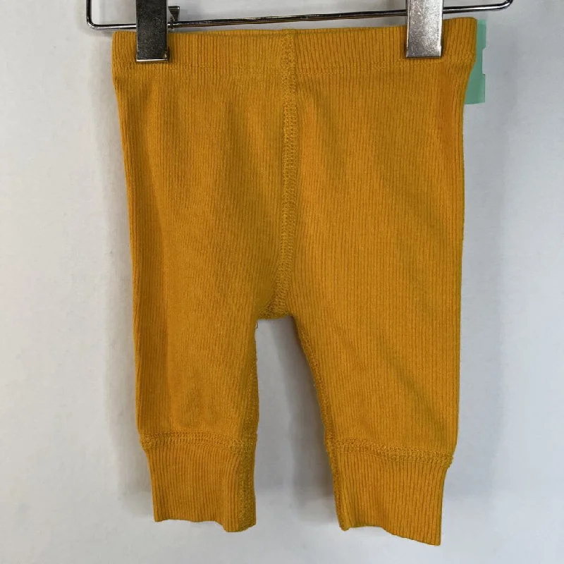 Size 0-3m (50): Hanna Andersson Yellow Ribbed Leggings