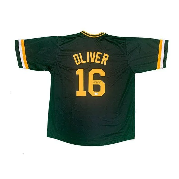 Al Oliver Signed Custom Black Baseball Jersey