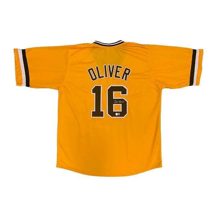 Al Oliver Signed Custom Gold Baseball Jersey